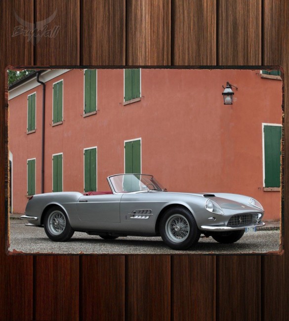 Металлическая табличка Ferrari 250 GT Cabriolet Pinin Farina 258 Металлическая табличка Ferrari 250 GT Cabriolet Pinin Farina 258